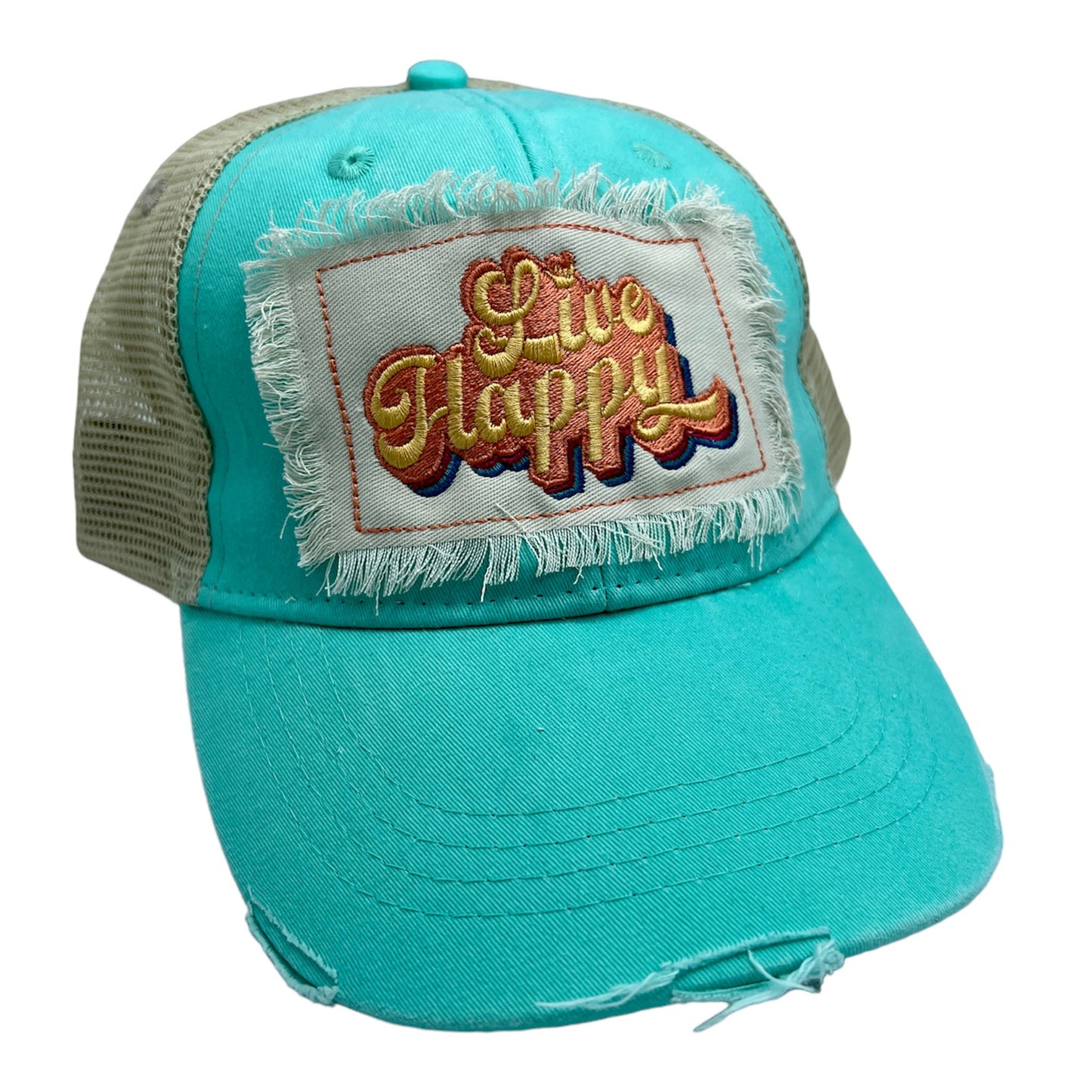 Distressed Trucker Hat - Live Happy